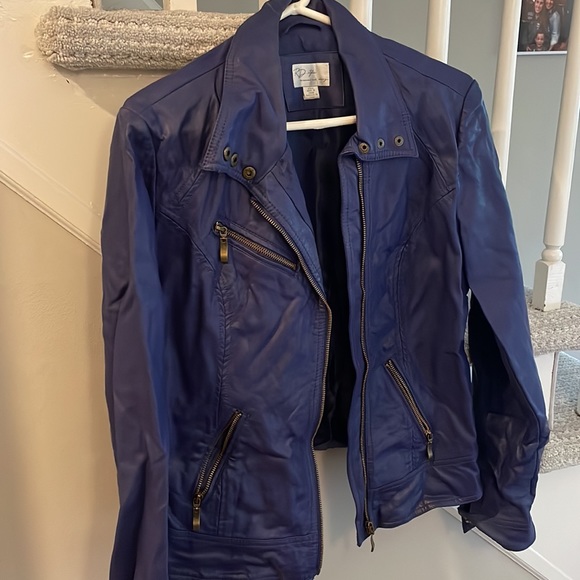 Purple Faux Leather Jacket - Picture 3 of 4